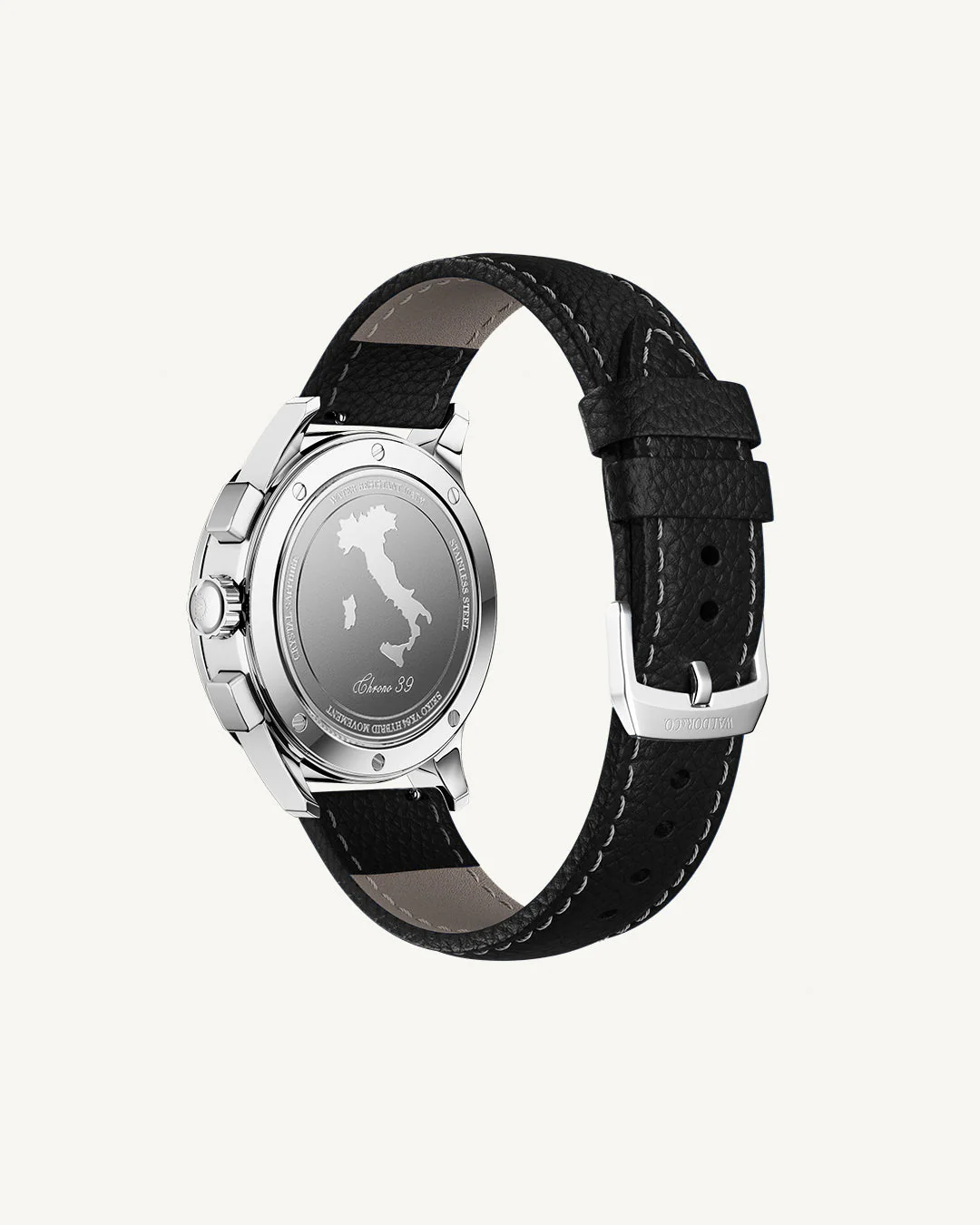 Black Leather Strap 20 mm - Image 3