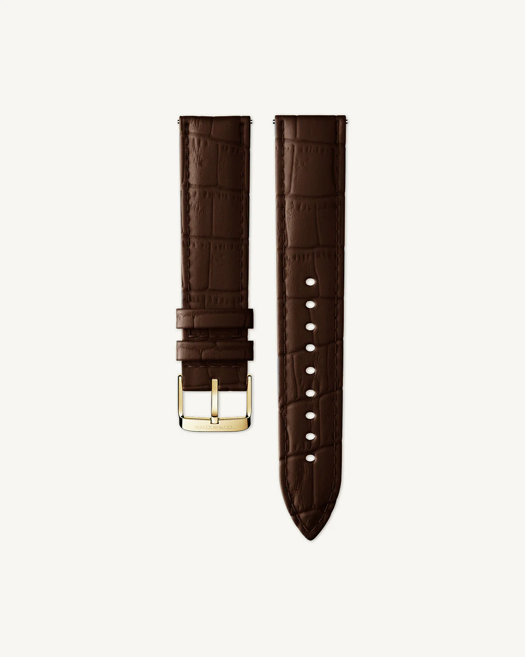 Brown Leather Alligator Strap 20 mm