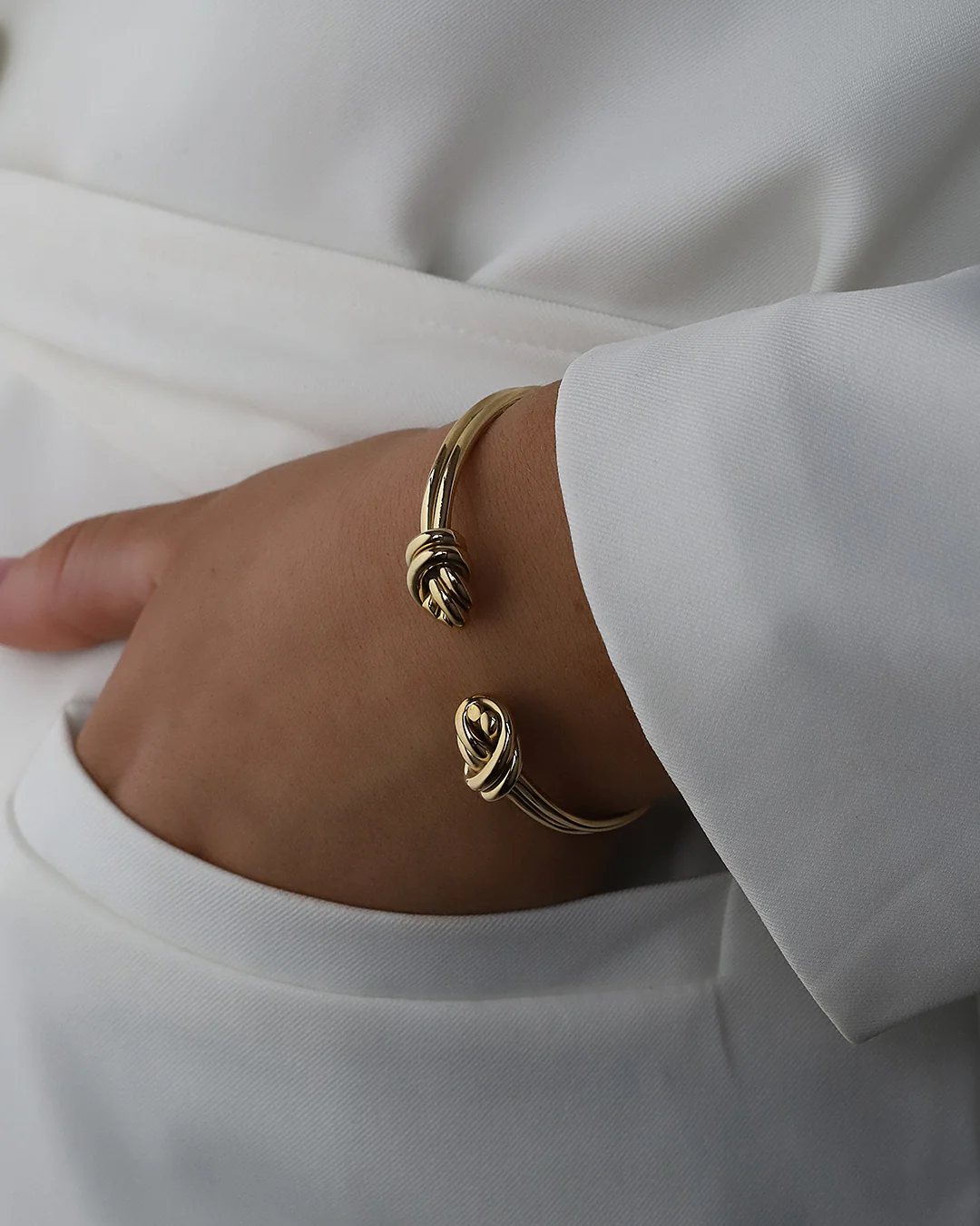 Dual Knot Twin Bangle Polished - Image 6