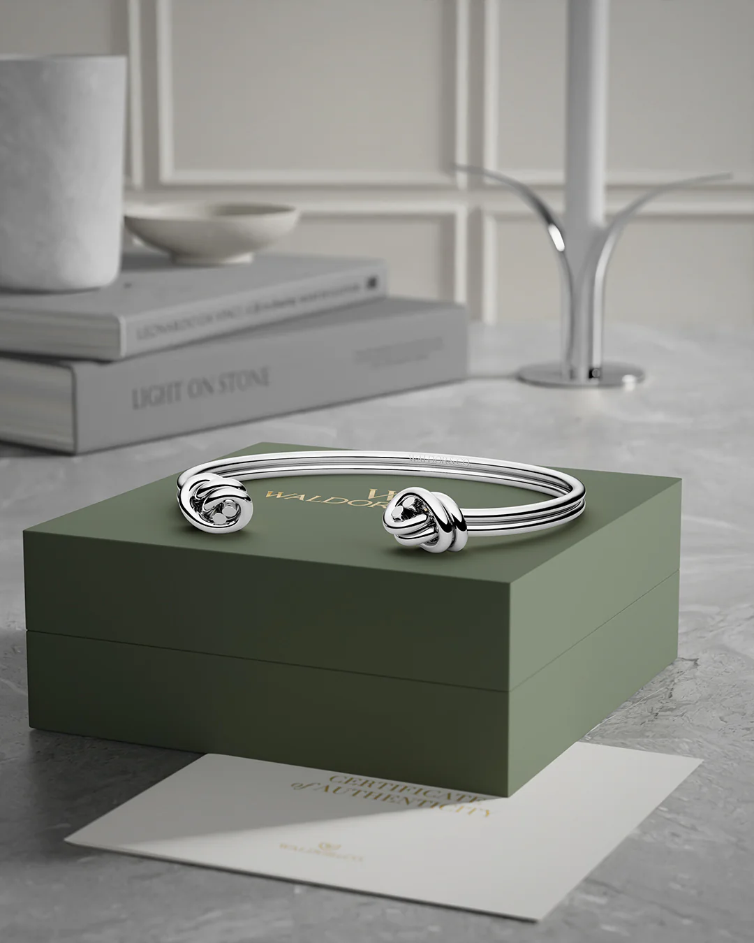 Dual Knot Twin Bangle Polished - Image 3
